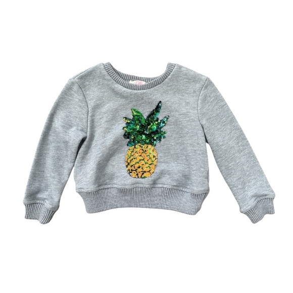 GB Girls Pineapple fruit gray sweatshirt 4-5 (read) - Picture 1 of 5